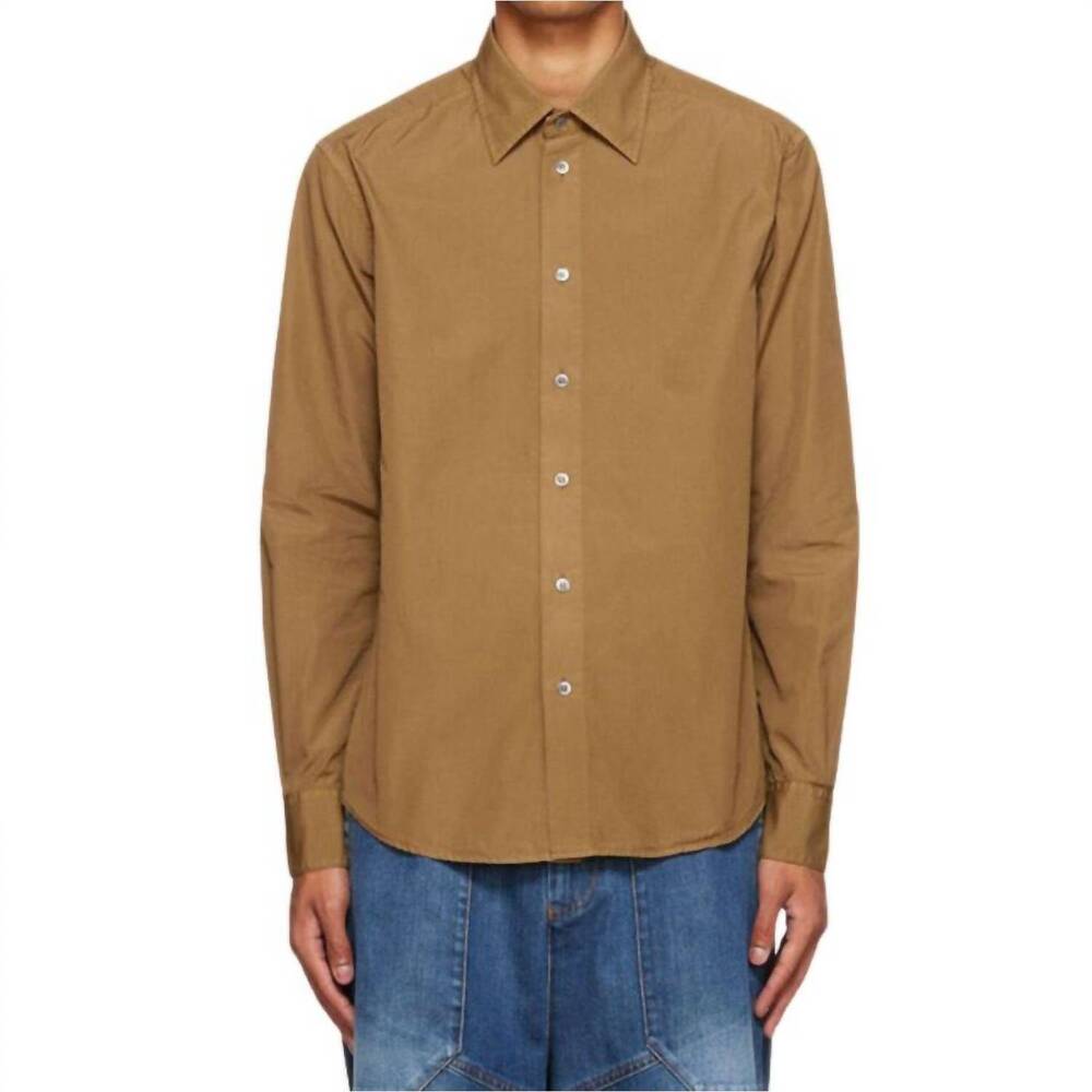 NEW BARENA VENEZIA men's maridola shirt in nocciola